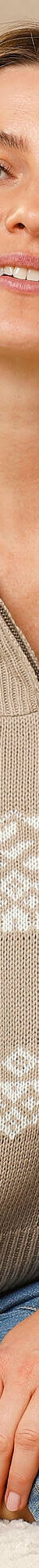 Pull jacquard, col camionneur zippé (noisette / écru) Pull jacquard, col camionneur zippé (noisette / écru)